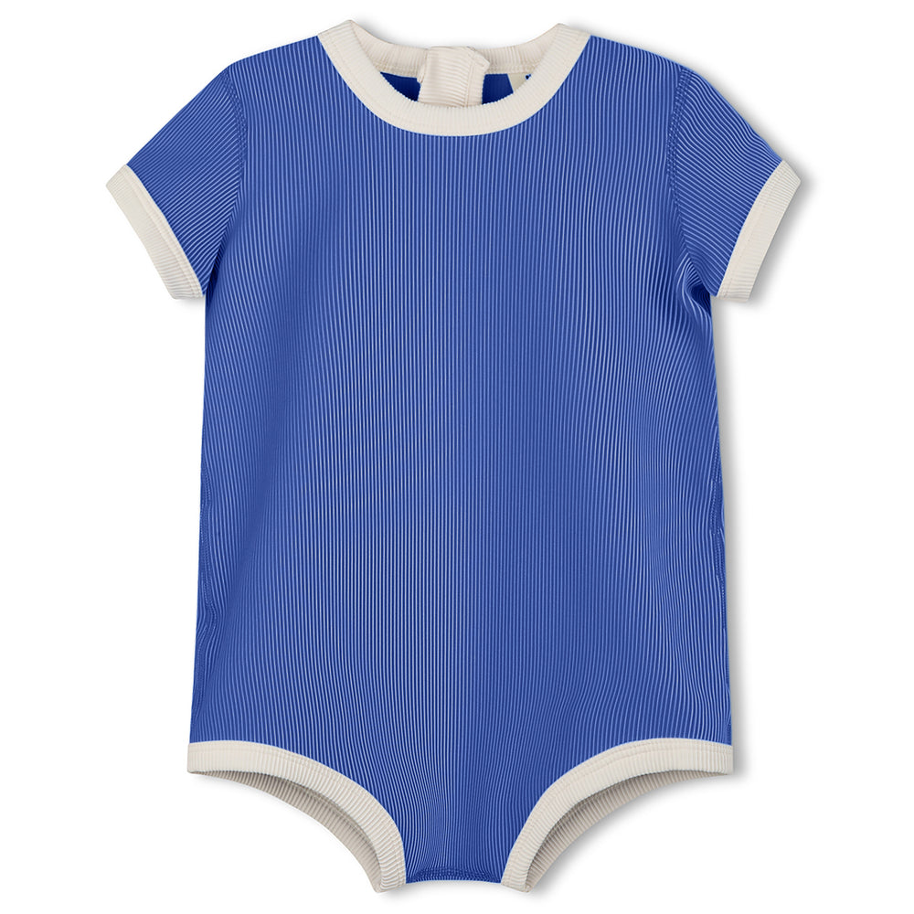 Sea Blue Mini Stripe Infant Onesie