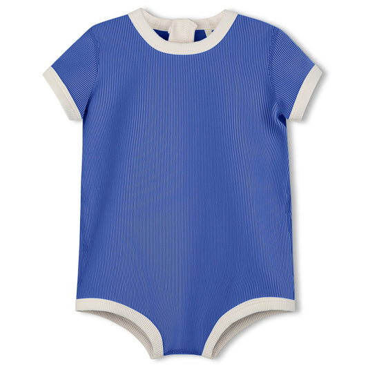 Sea Blue Mini Stripe Infant Onesie