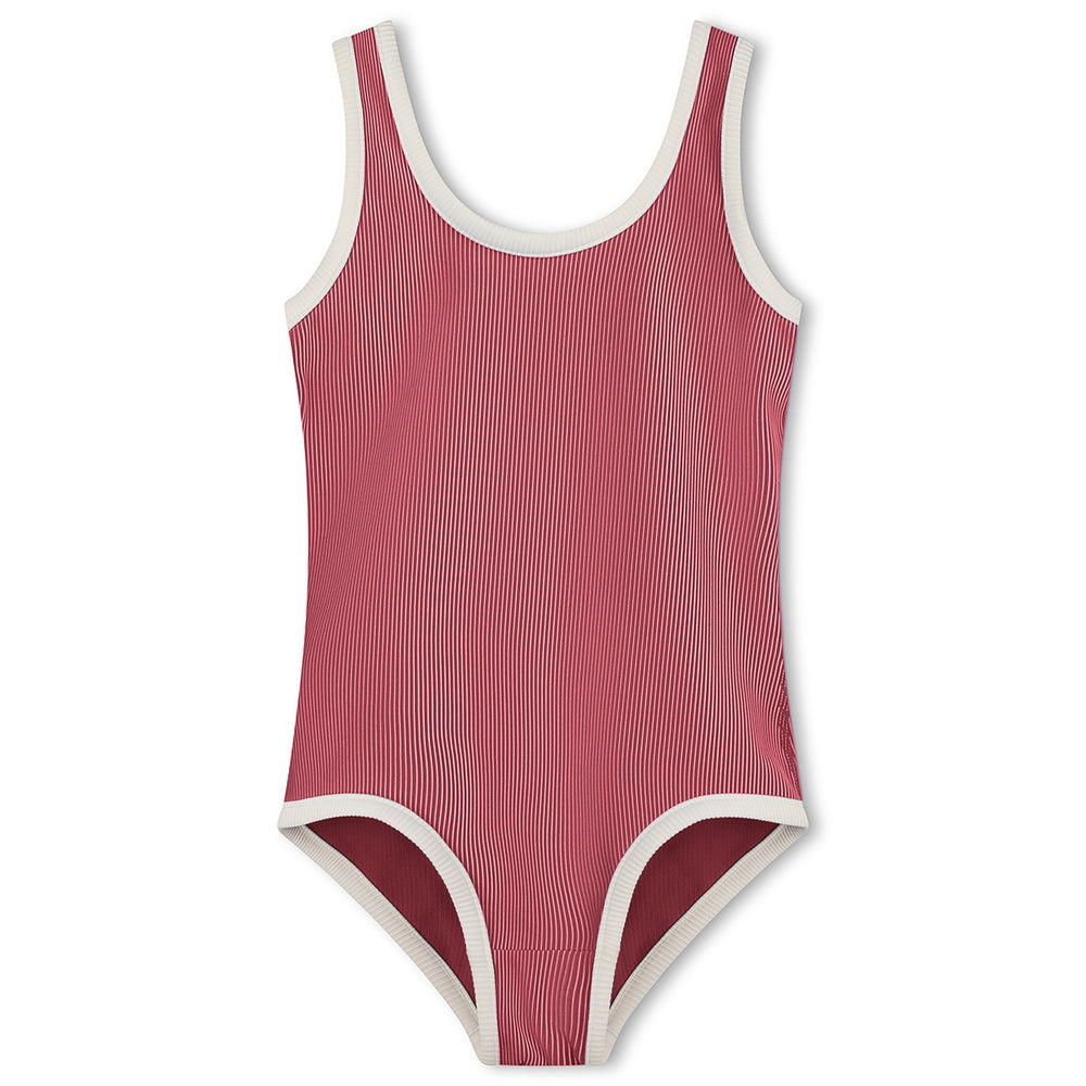 Clay Red Mini Stripe Scoop One Piece