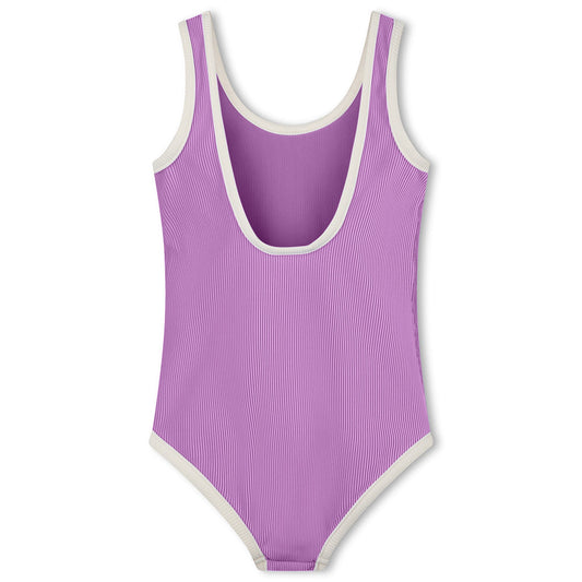 Lilac Mini Stripe Scoop One Piece back