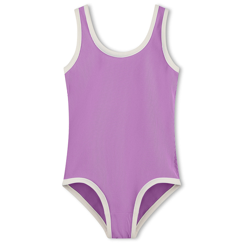 Lilac Mini Stripe Scoop One Piece