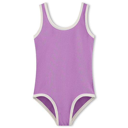 Lilac Mini Stripe Scoop One Piece