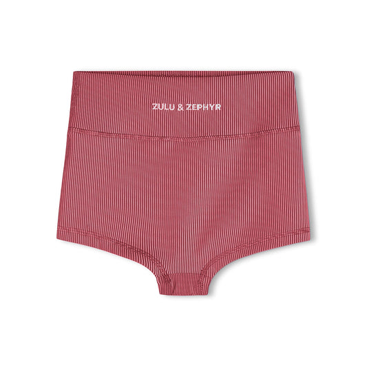 Clay Red Mini Stripe Boy Short back