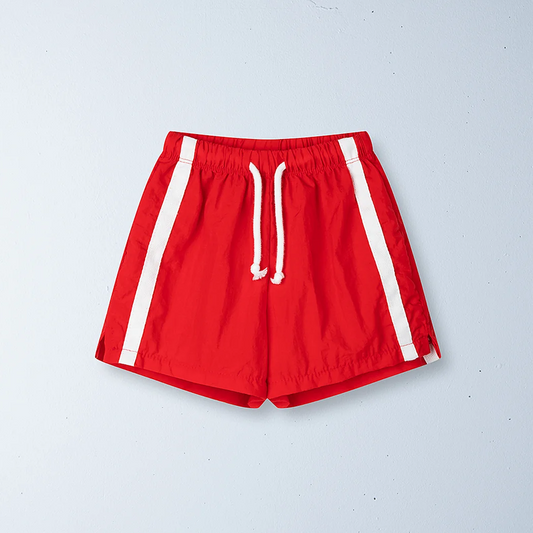 Twin Stripe Swim Short Rosso