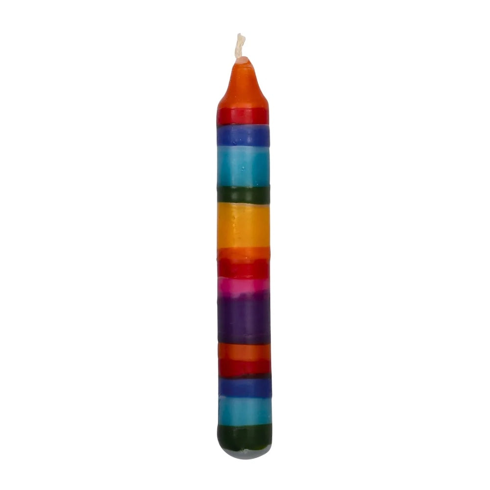 Celebration Ring Candle Striped Colourful