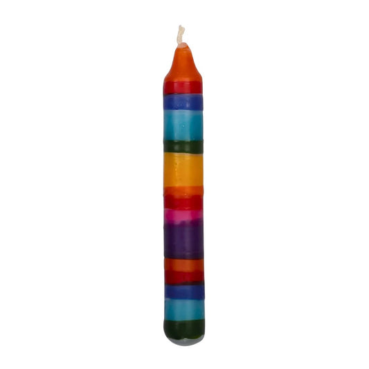 Celebration Ring Candle Striped Colourful