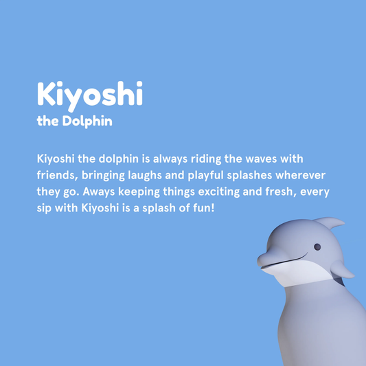 Asobu Bestie Bottle Dolphin side