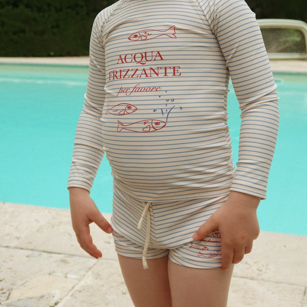 Aster Swim Pants Stripe Blue