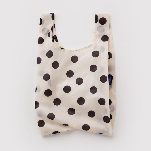 Baby Baggu Cream And Black Polka Dot
