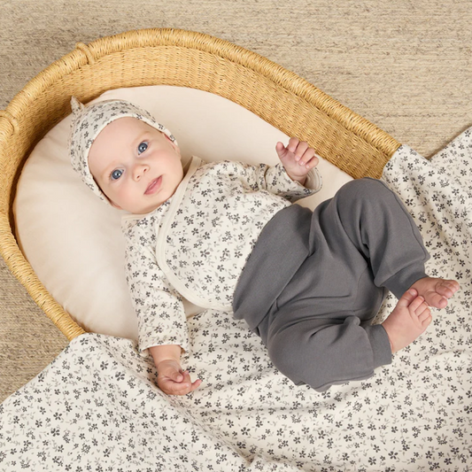 Baby Pant Set Indigo & Ivory