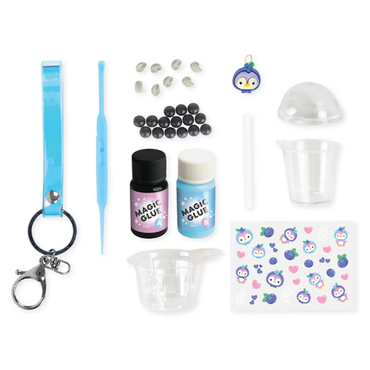 Bag Charm Kit Blueberry Bubble Tea