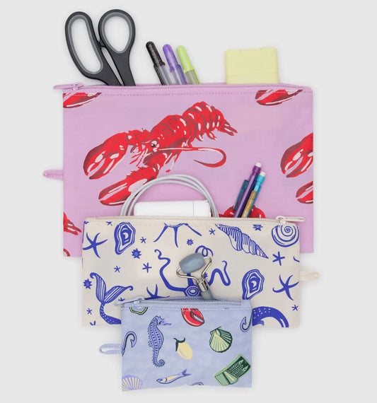 Flat Pouch Set Sea Creatures