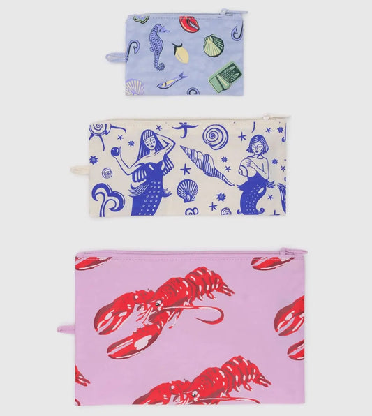 Flat Pouch Set Sea Creatures