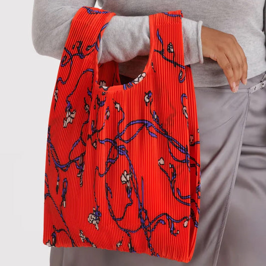 Pleated Baggu Red Snapdragon