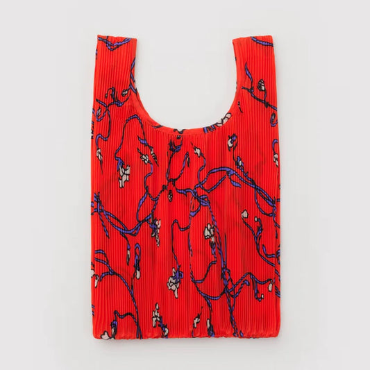 Pleated Baggu Red Snapdragon