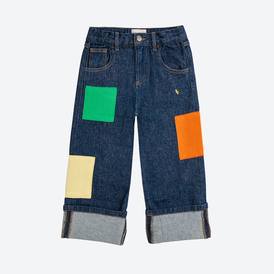 B.C Colour Block Patch Denim Pants