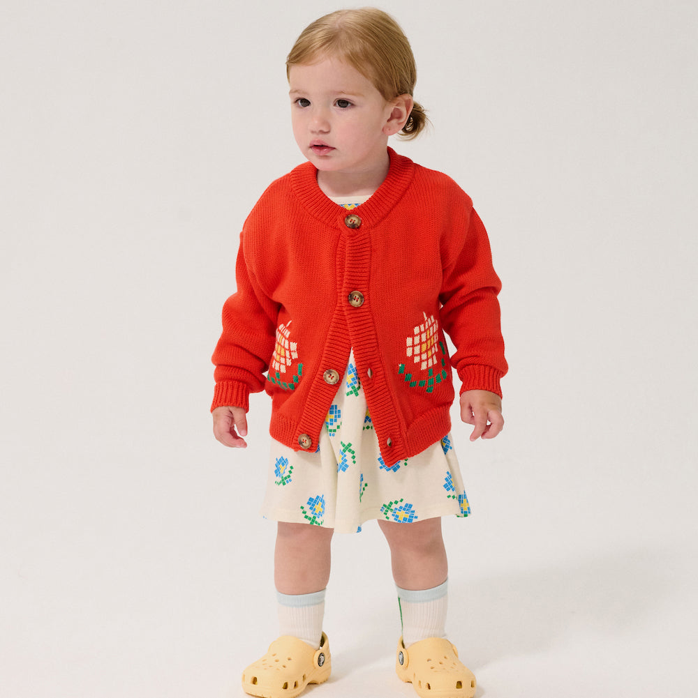Pixel Daisy Cardigan Baby