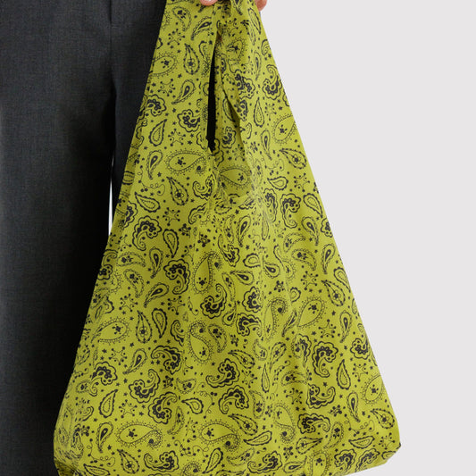 Standard Baggu Chartreuse Paisley