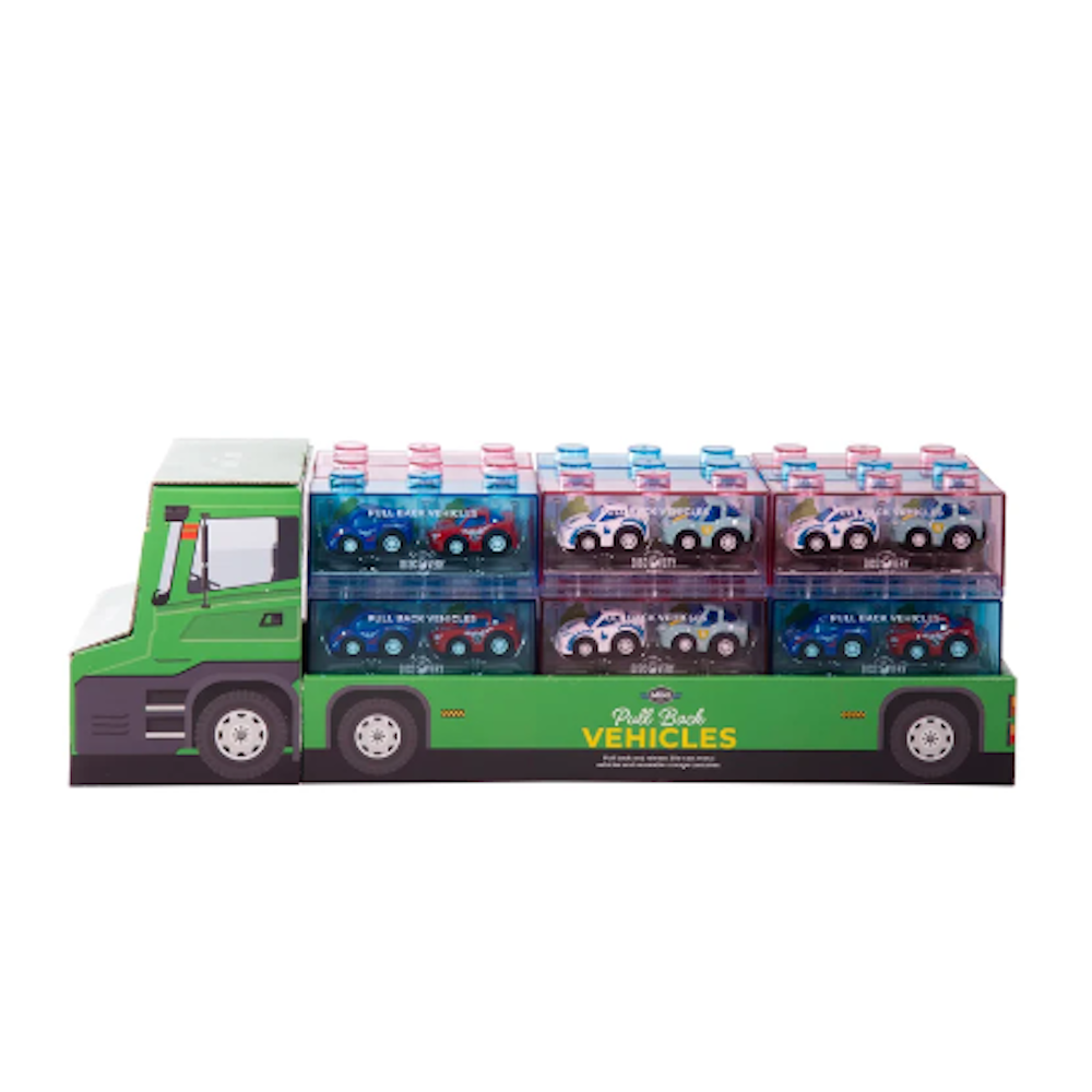 Pull Back Mini Vehicles 2pc