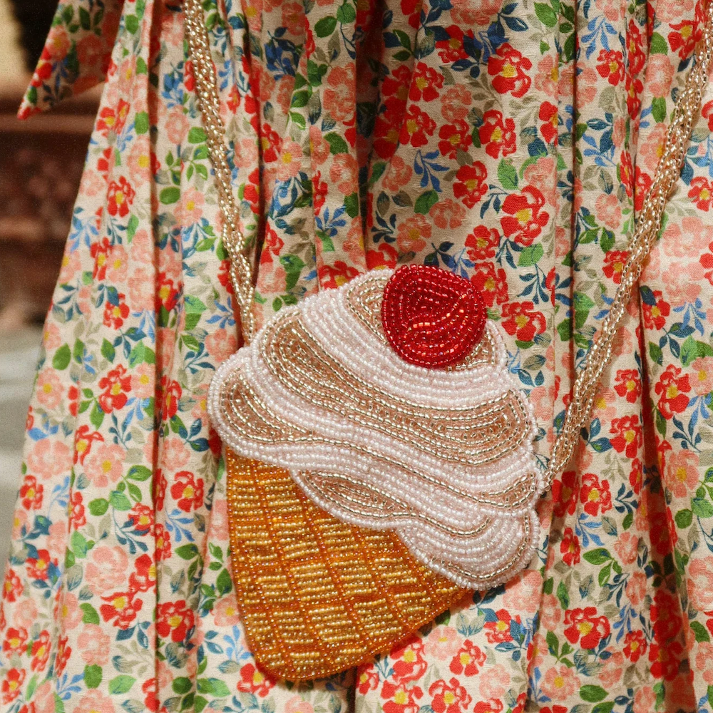 Beaded Ice Cream Strap Wallet