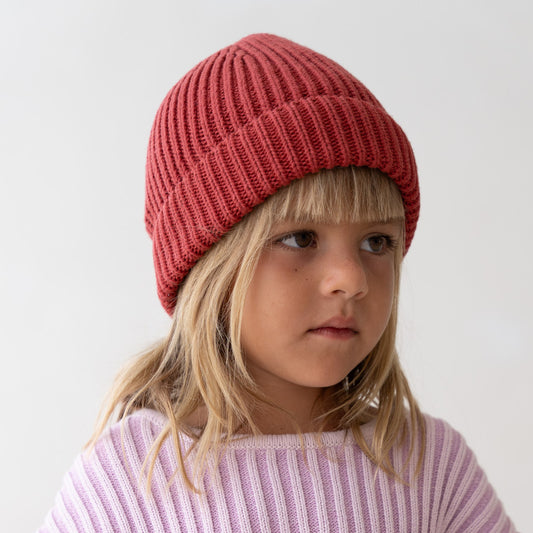 Knit Beanie Brick
