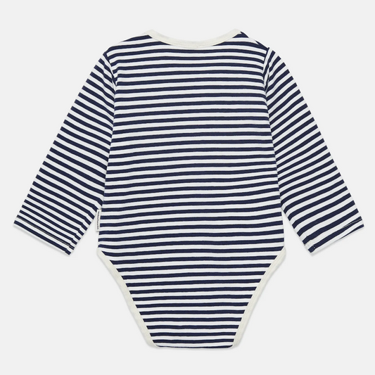 Beep Beep Stripes Baby Body - Blue
