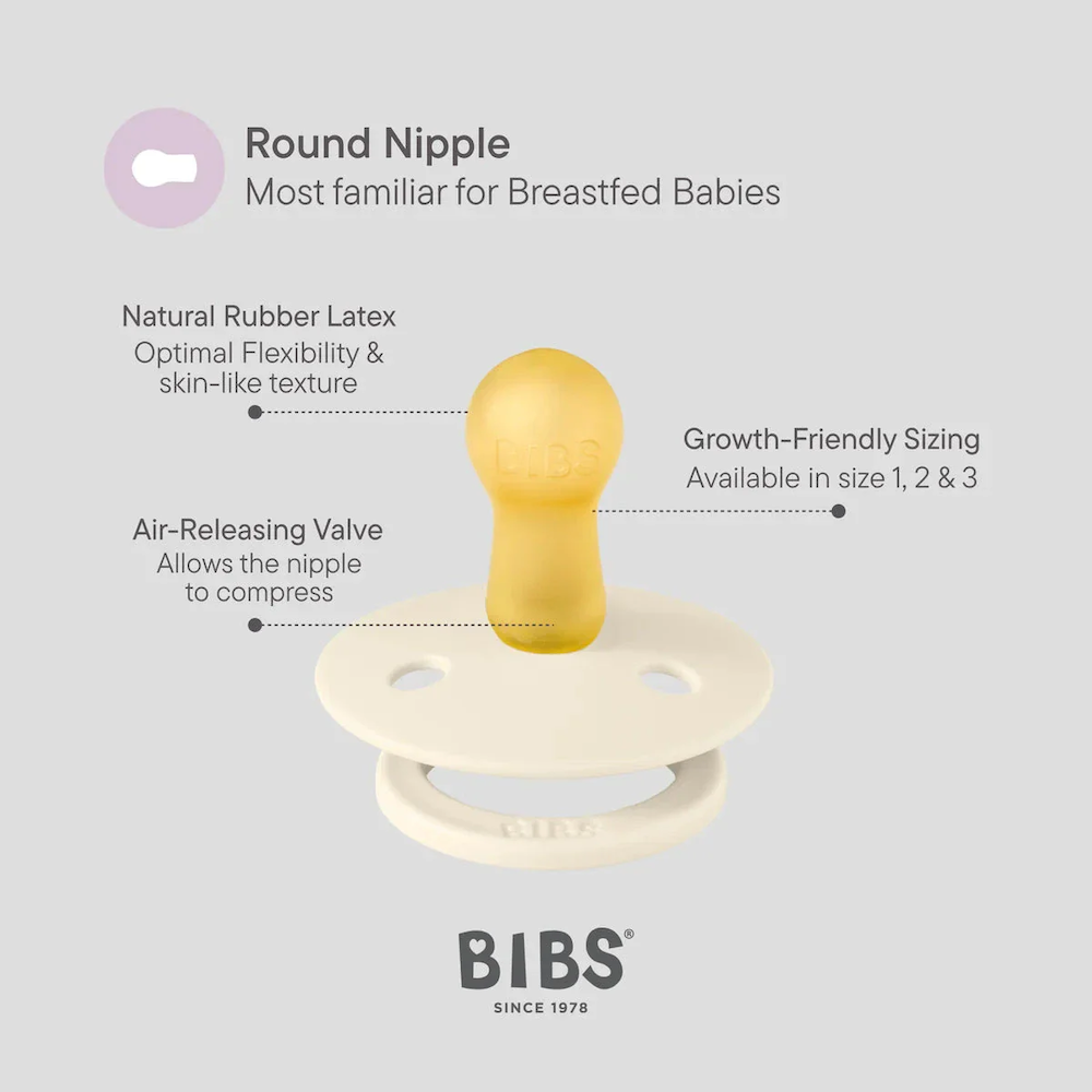 Bibs Dummy Baby Blue/Petrol Round