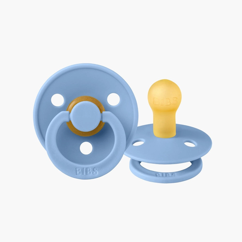 Bibs Dummy Twin Pack Sky Blue Round