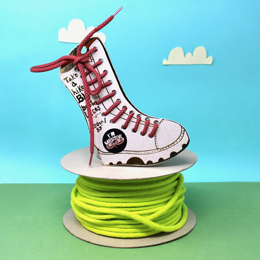 Big Boot Laces Red & Silver