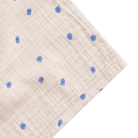 Bleu Muslin Swaddle Blanket