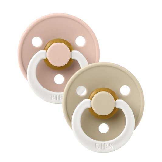Bibs Dummy Twin Pack Glow Blush/Vanilla Round