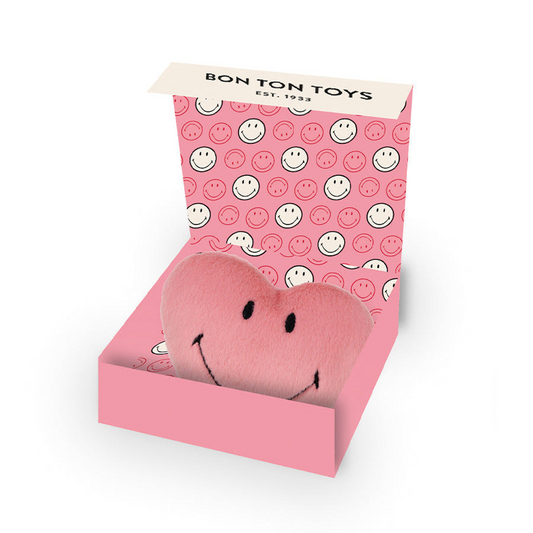 Smiley Eco Fuzzy Pink Heart In Giftbox 12cm