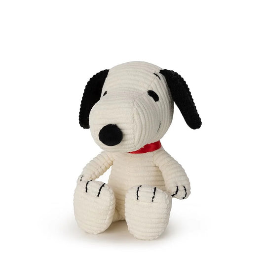 Snoopy Sitting Corduroy Cream 12cm