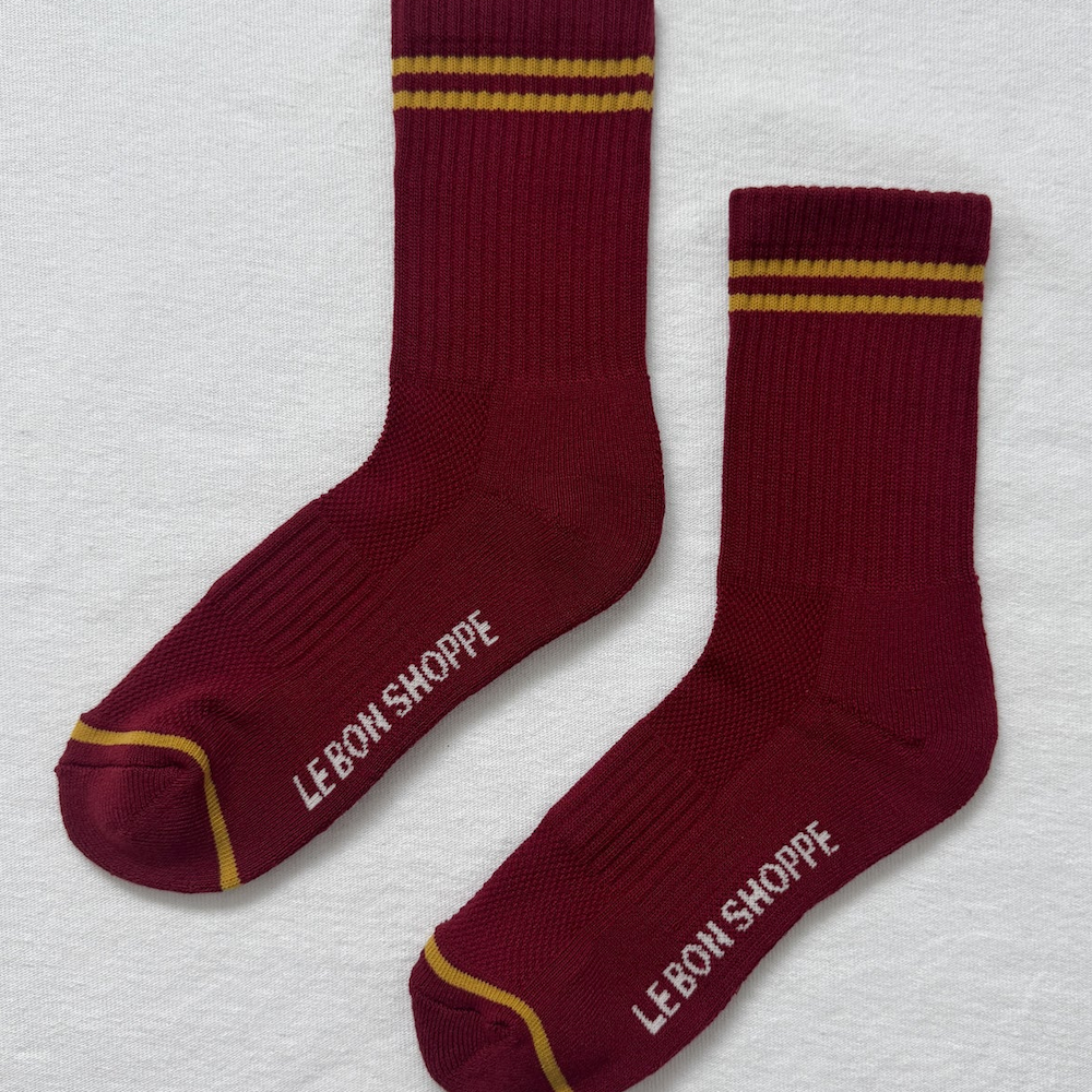 Boyfriend Socks Cardinal