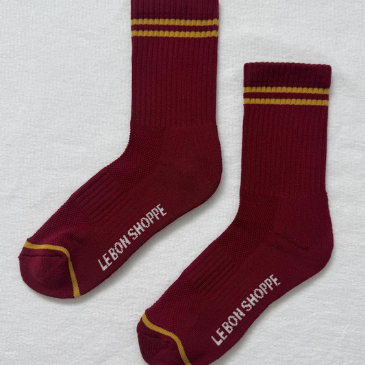 Boyfriend Socks Cardinal