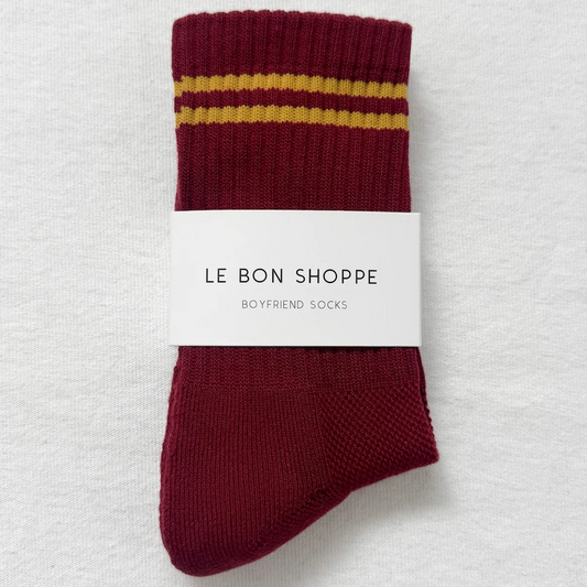 Boyfriend Socks Cardinal