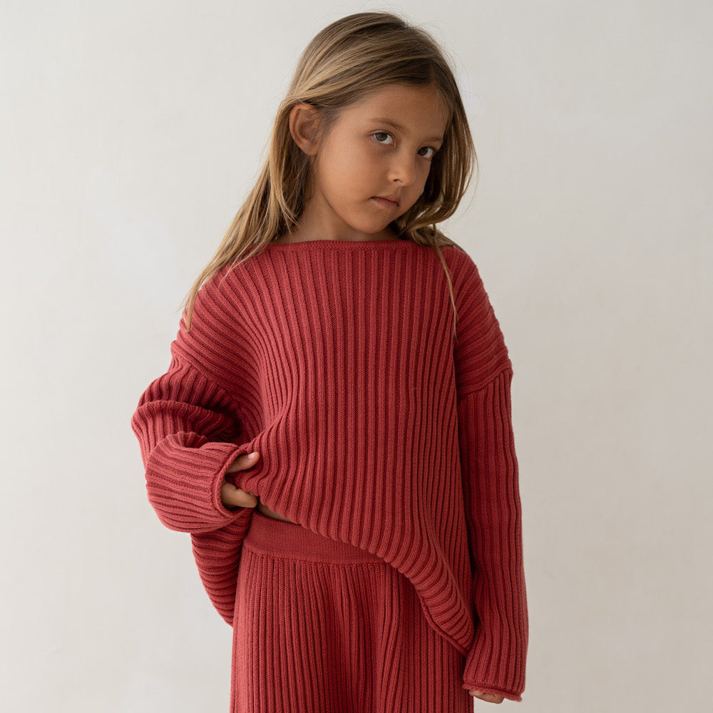Essential Knit Jumper Brick