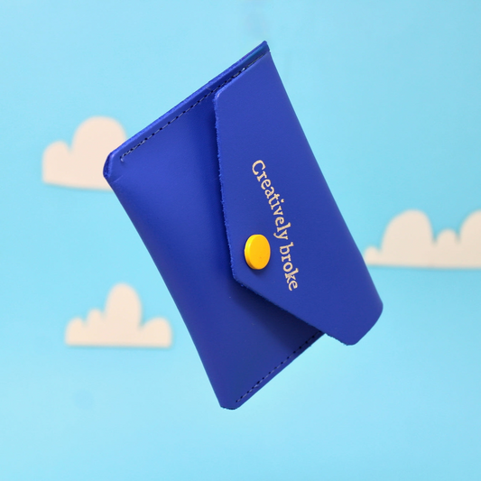Creatively Broke Purse Royal Blue