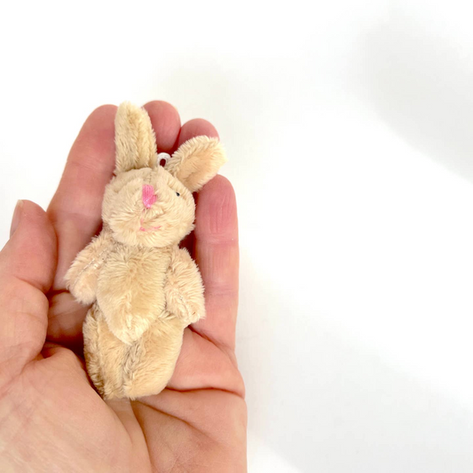 Mini Plush Bunny Rabbit Beige