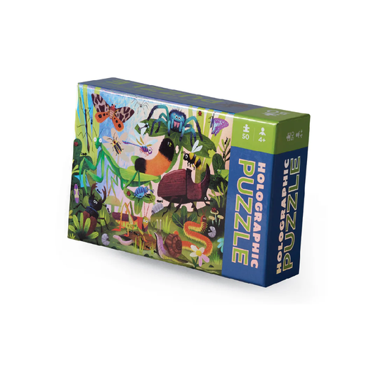 Holographic 50 Piece Puzzle Backyard Bugs