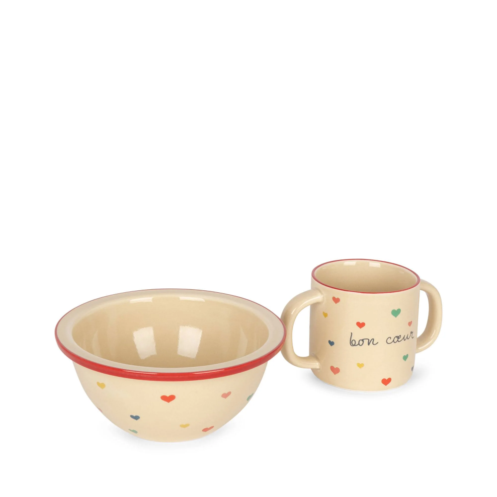 Ceramic Cup And Bowl Bon Coeur