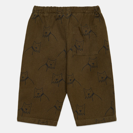 City Dog All Over Canvas Baby Pants - Green Forest