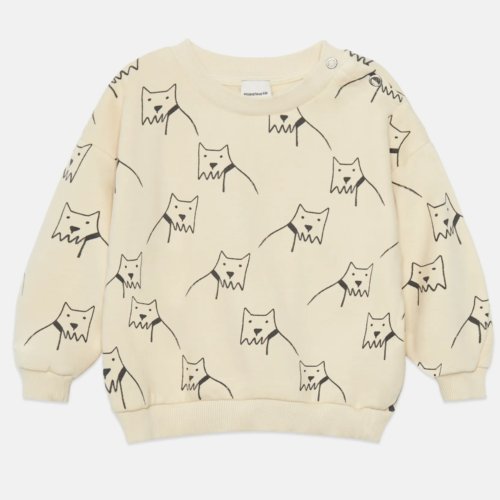 City Dog All Over Baby Sweatshirt - Sand