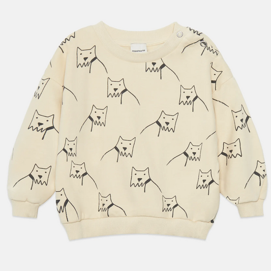 City Dog All Over Baby Sweatshirt - Sand