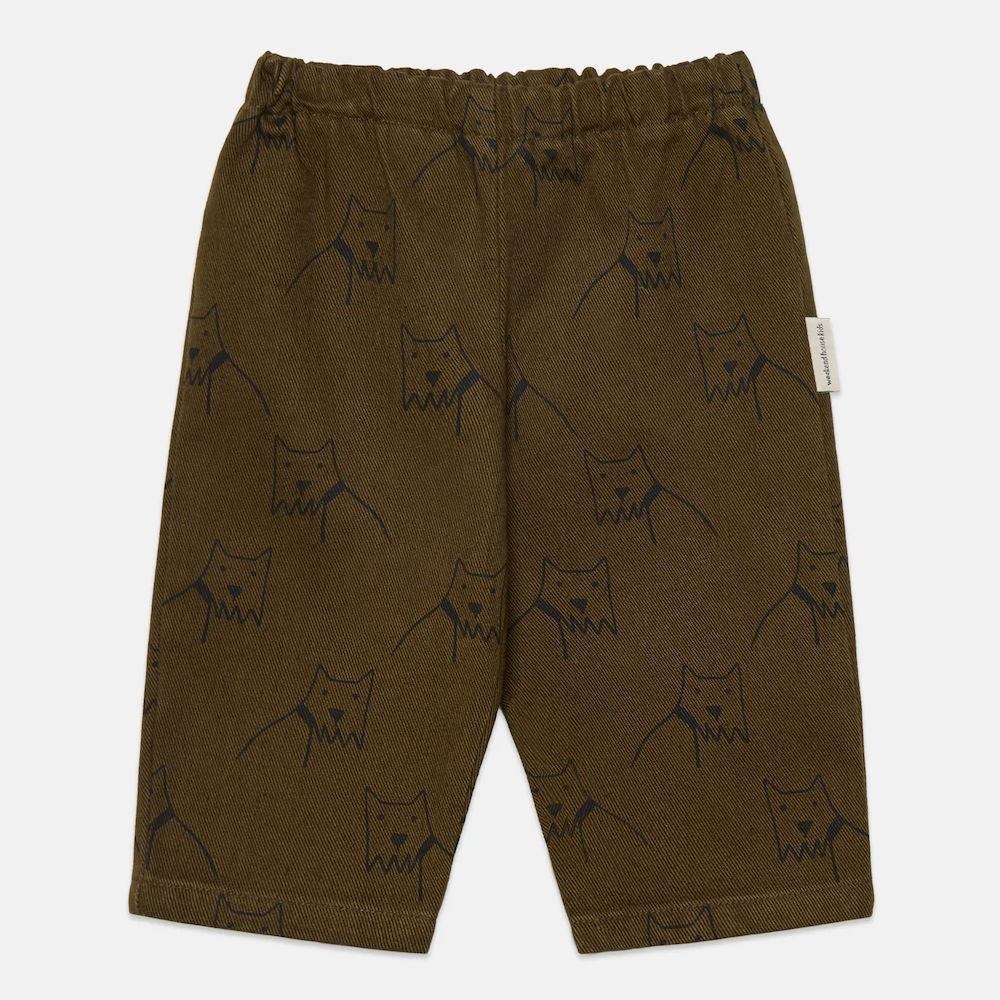City Dog All Over Canvas Baby Pants - Green Forest