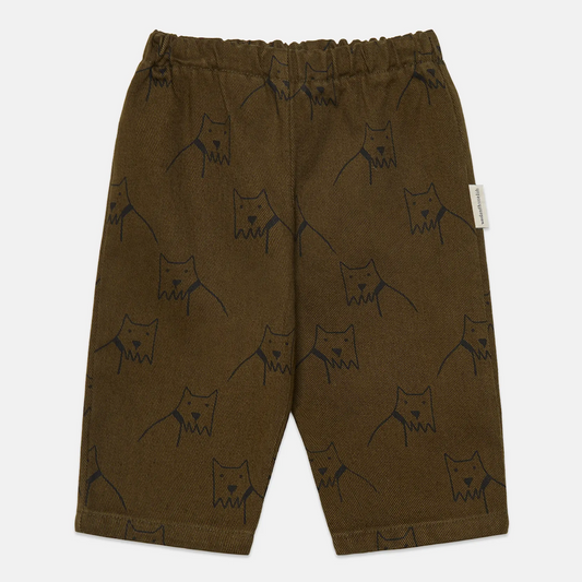 City Dog All Over Canvas Baby Pants - Green Forest