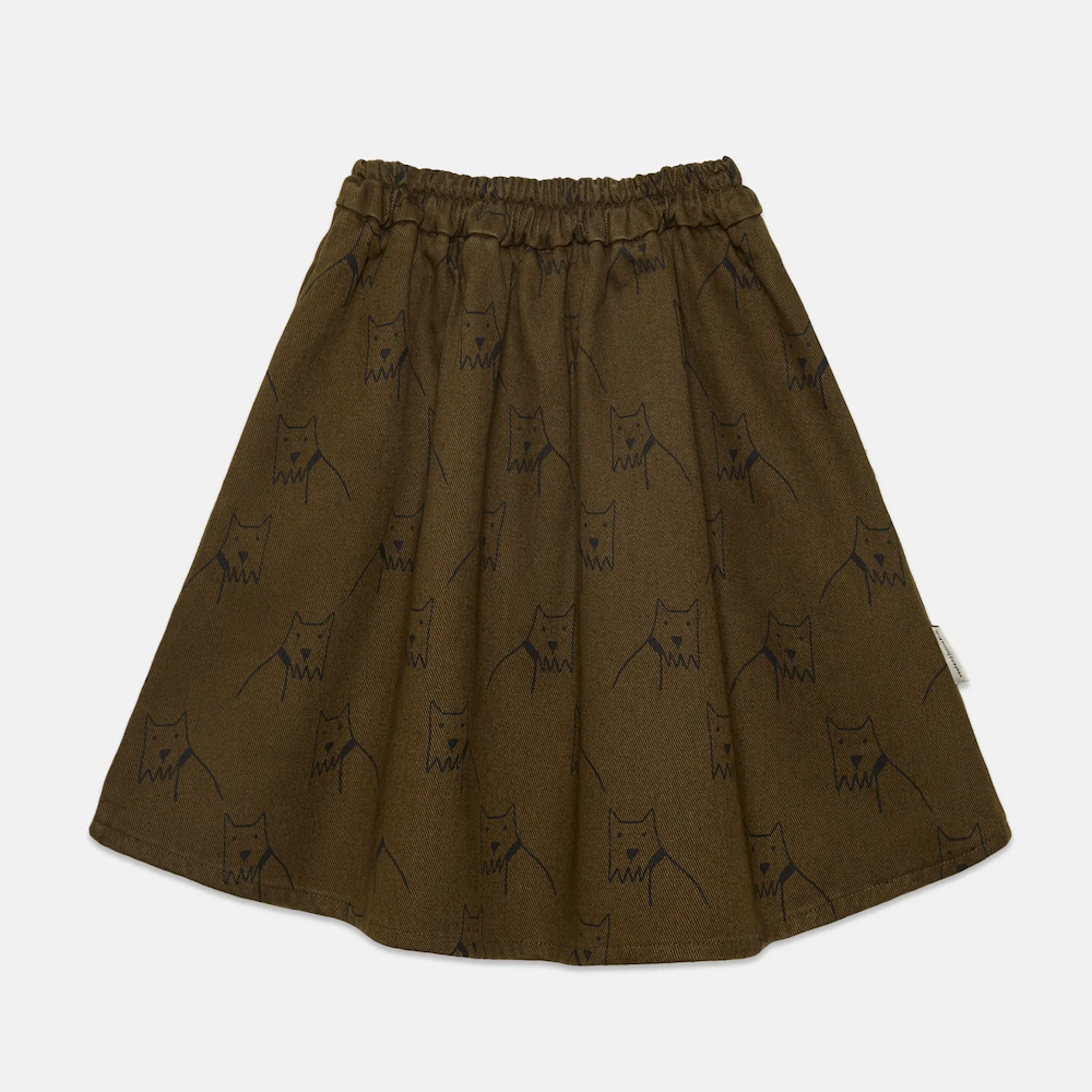 City Dog All Over Canvas Skirt - Green Forest