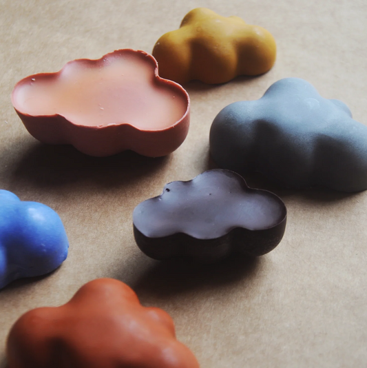 Fluffy Cloud-Shaped Jumbo Beeswax Crayons