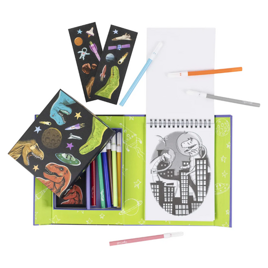 Colouring Set Dinos In Space