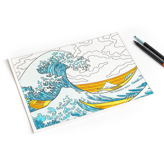 Colouring Book Hokusai